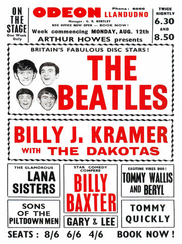 The Beatles at Llandudno Odeon Theatre - August 1963