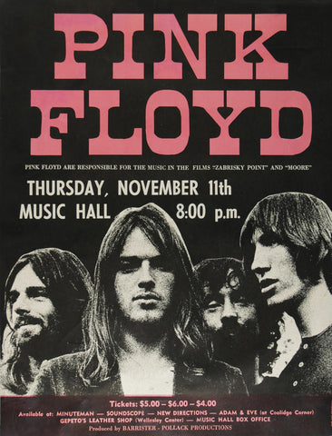 Pink Floyd at Boston Music Hall - 11th November 1971